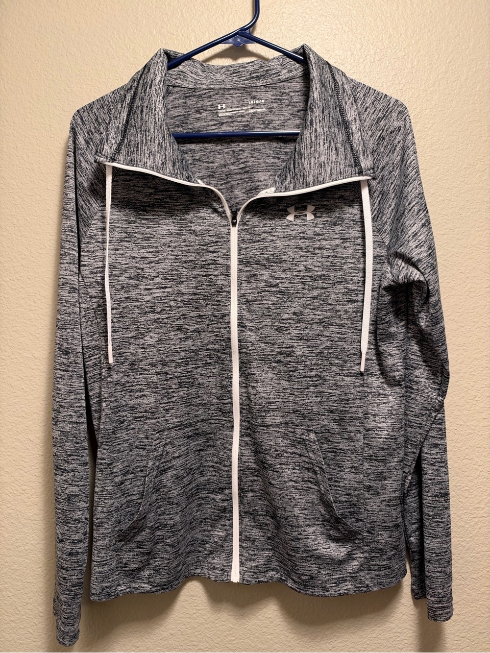 Under Armour Women's Heathered Gray Full-Zip Bomber Jacket